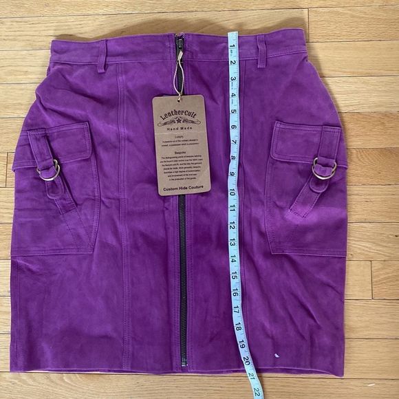 Leather cult mini skirt size large - Picture 6 of 6